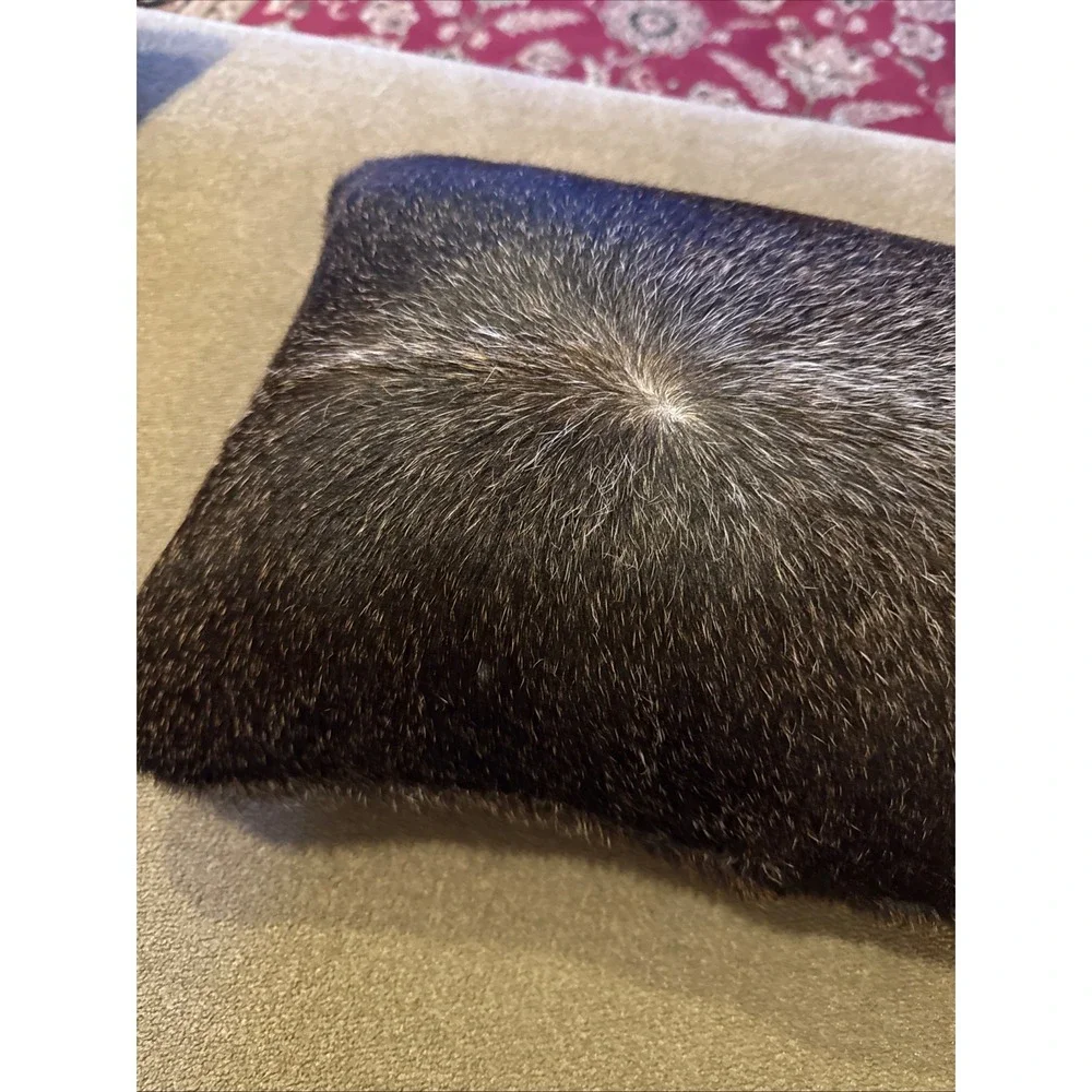 Cowhide? Animal Fur Lumbar Throw Sofa Bedroom Pillow (TD)